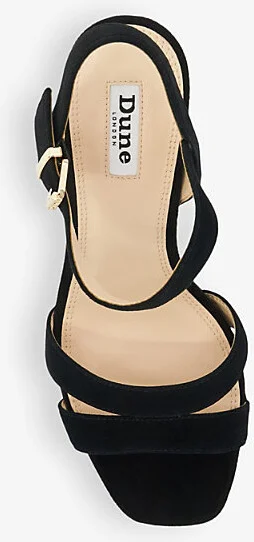 Womens Black Suede Manifesting Suede Heeled Sandals Eur 40 / 7 Uk Women - Image 2