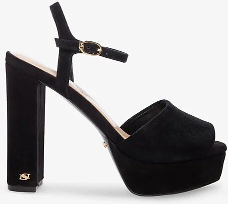 Womens Black Suede Mayci Suede Platform Sandals Eur 36 / 3 Uk Women