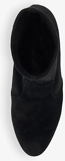 Womens Black Suede Mix Optilly Slip-On Heeled Suede Ankle Boots Eur 38/5 Uk Women - Image 2