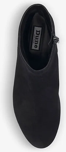 Womens Black-Suede Pippie Heeled Suede Ankle Boots Eur 39 / 6 Uk Women - Image 2