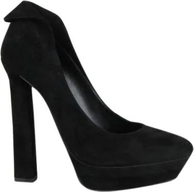 Women's Black Suede Platform Heel Pump (36.5 EU / 6.5 US)