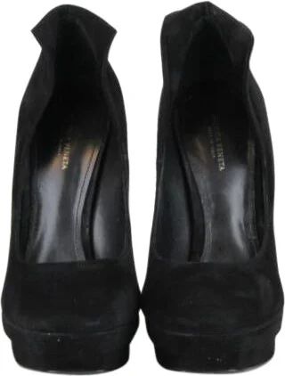 Women's Black Suede Platform Heel Pump (40 EU / 10 US) - Image 2