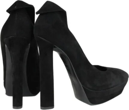 Women's Black Suede Platform Heel Pump (40 EU / 10 US) - Image 5