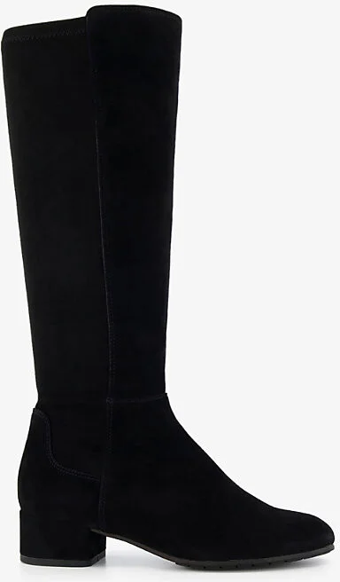 Womens Black-Suede Tayla Knee-High Suede Boots Eur 38/5 Uk Women