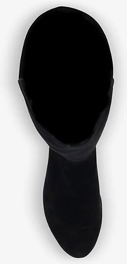 Womens Black-Suede Tayla Wide-Fit Suede Heeled Knee-High Boots Eur 38/5 Uk Women - Image 2