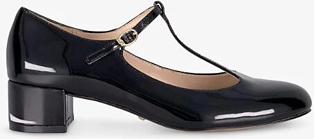 Womens Black Synthetic Patent Believable T-Bar Faux-Leather Mary Janes Eur 38/5 Uk Women