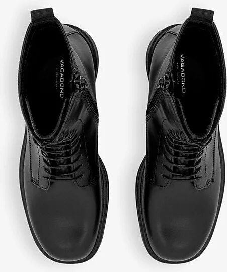 Womens Black Tara Lace-Up Leather Boots Eur 40 / 7 Uk Women - Image 2