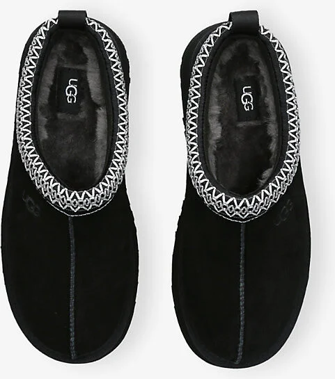 Womens Black Tazz II Suede Slippers Eur 37 / 4 Uk Women - Image 2
