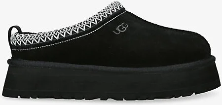 Womens Black Tazz II Suede Slippers Eur 37 / 4 Uk Women