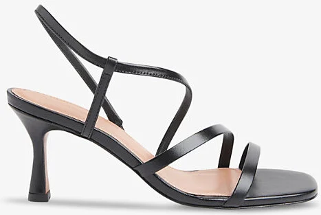 Womens Black Tenley Strappy Leather Heeled Sandals Eur 36 / 3 Uk Women