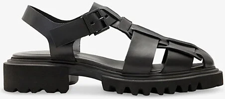 Womens Black Tess Leather Sandals Eur 36 / 3 Uk Women