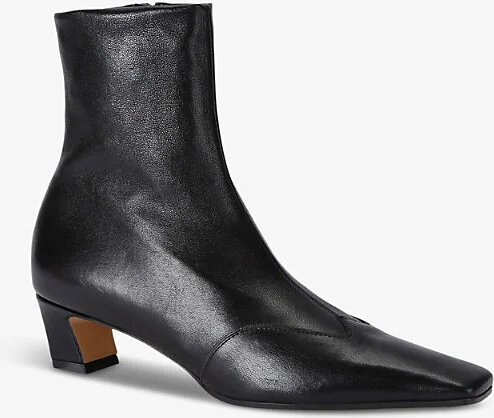 Womens Black The Nevada Western Lambskin-Leather Mid-Calf Boots Eur 39.5 / 6.5 Uk Women - Image 2