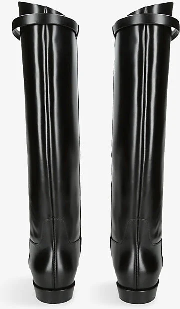 Womens Black The Riding Leather Boot Eur 40 / 7 Uk Women - Image 2