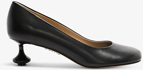 Womens Black Toy Sculpted-Heel Leather Heeled Courts Eur 40 / 7 Uk Women