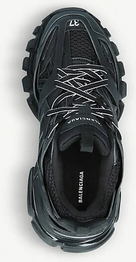 Womens Black Track Nylon and Mesh Trainers Eur 42/ 9 Uk Women - Image 2