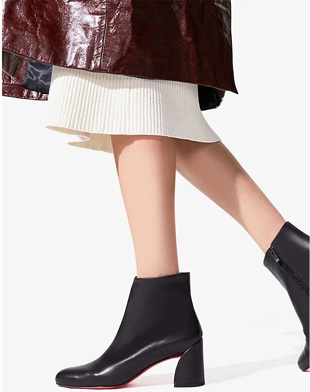 Womens Black Turela 55 Leather Ankle Boots Eur 42/ 9 Uk Women - Image 2