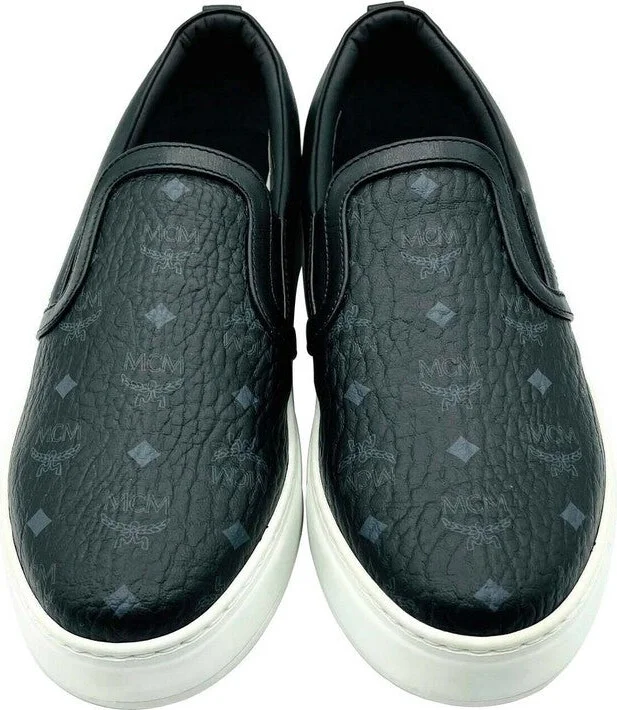 Women's Black Visetos Logo Low Top Slip On Sneaker MES9SMM40BK (36 EU / 6 US) - Image 4