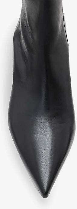 Womens Black Vivian Logo-Embossed Heeled Leather Ankle Boots Eur 37.5 / 4.5 Uk Women - Image 2