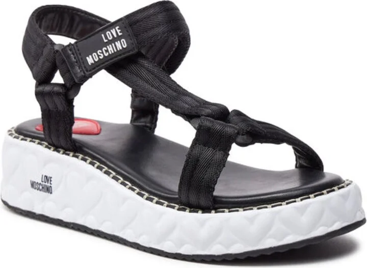 Women's Black Wedge Sandals Shoes
