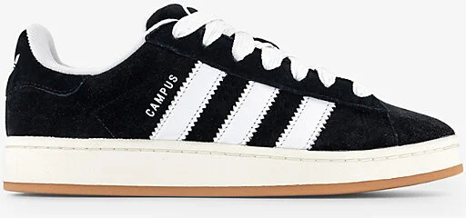 Womens Black White Campus Brand-Stripe Suede Low-Top Trainers 11.5