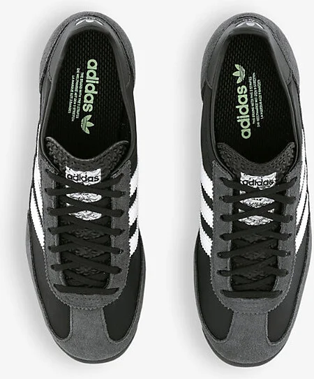 Womens Black White Carbon Sl 72 Leather Low-Top Trainers 6 - Image 2