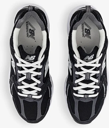 Womens Black White Grey Mr530 Leather and Mesh Low-Top Trainers 9.5 - Image 2