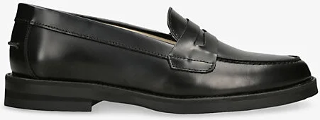 Womens Black Wilde Leather Penny Loafers Eur 39 / 6 Uk Women