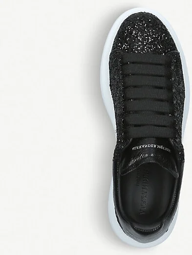 Womens Black Women's Runway Glitter-Leather Platform Trainers Eur 40.5 / 7.5 Uk Women - Image 2