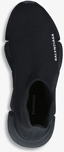 Womens Black Women's Speed 2.0 Stretch-Knit Mid-Top Trainers Eur 38/5 Uk Women - Image 2