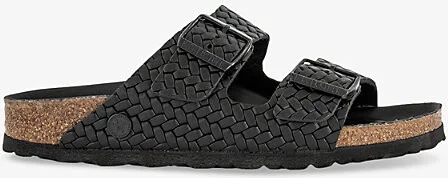 Womens Black Woven Arizona Leather Flat Sandals Eur 38/5 Uk Women