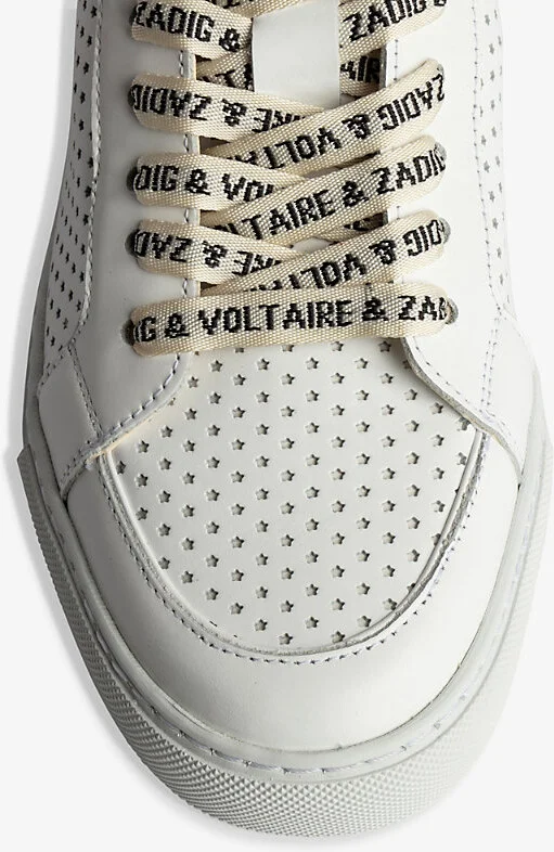 Womens Blanc Zv1747 High Flash High-Top Leather Trainers Eur 41 / 7 Uk Men - Image 2