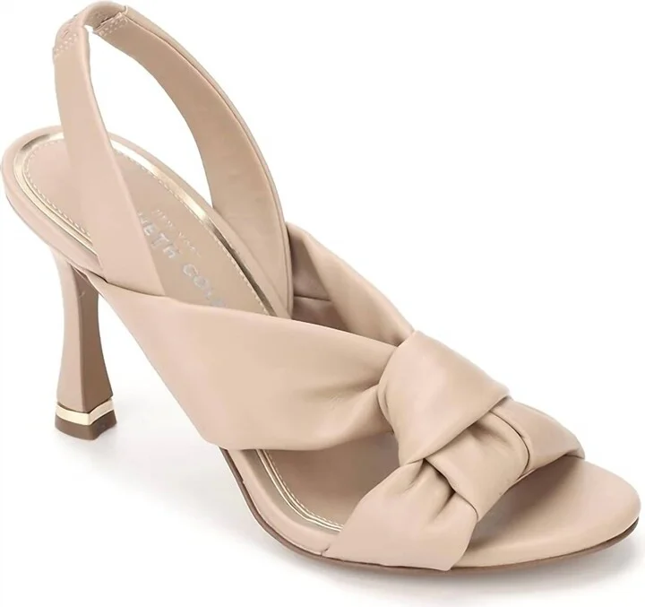 Women's Blanche 85 Knot Slingback Heeled Sandal In Chai