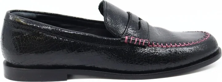Women's Blanket Stitch Loafer In Black