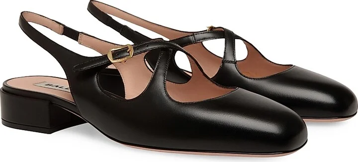 Women's Blariska 30MM Leather Slingback Pumps - Black - Size 4.5 - Image 2