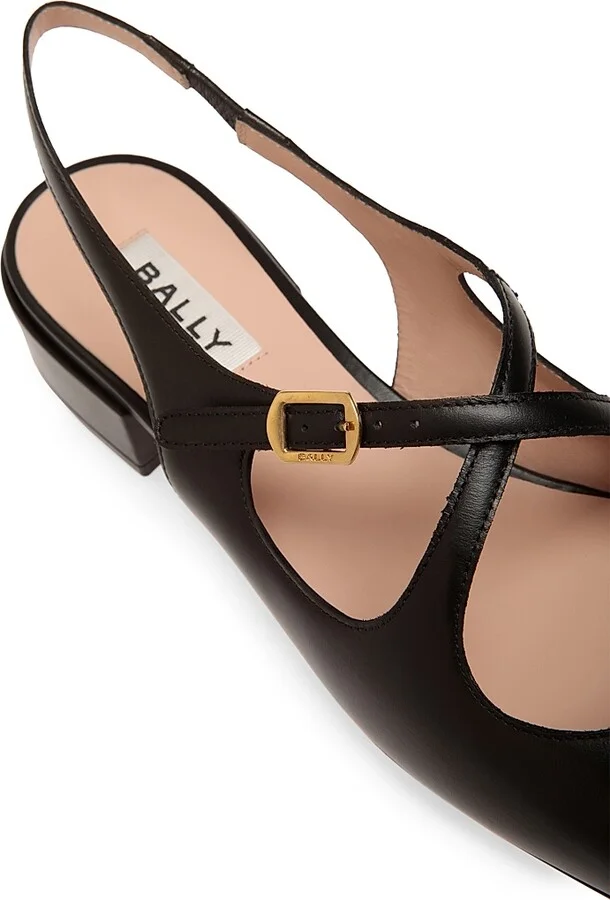 Women's Blariska 30MM Leather Slingback Pumps - Black - Size 4.5 - Image 5