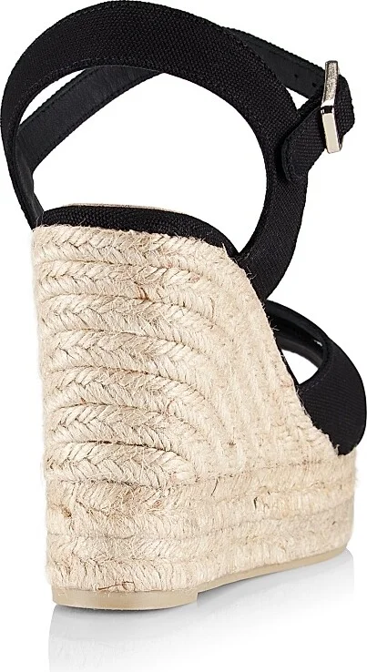 Women's Blaudell 115MM Espadrille Wedge Sandals - Black - Size 5 - Image 3