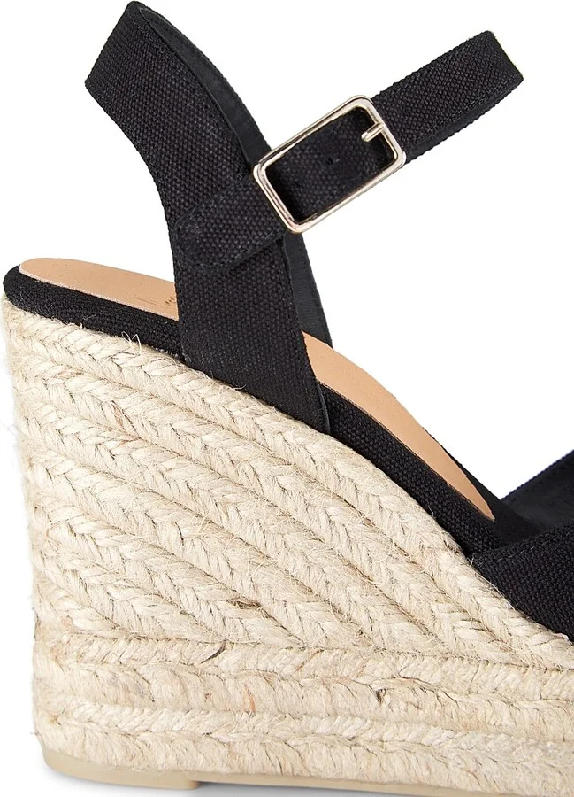 Women's Blaudell 115MM Espadrille Wedge Sandals - Black - Size 5 - Image 6