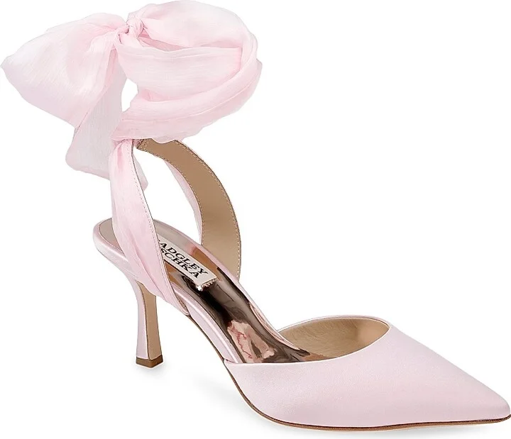 Women's Blaze 75MM Satin Ankle-Wrap Pumps - Blossom - Size 5 - Image 2