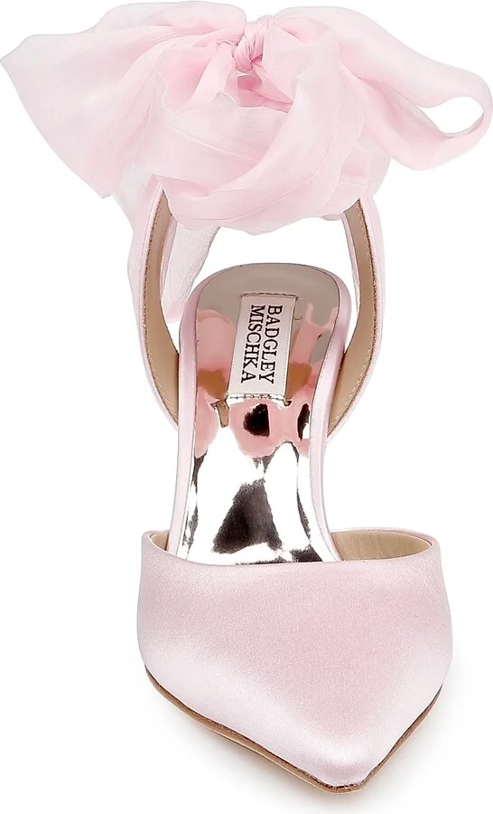 Women's Blaze 75MM Satin Ankle-Wrap Pumps - Blossom - Size 5 - Image 4