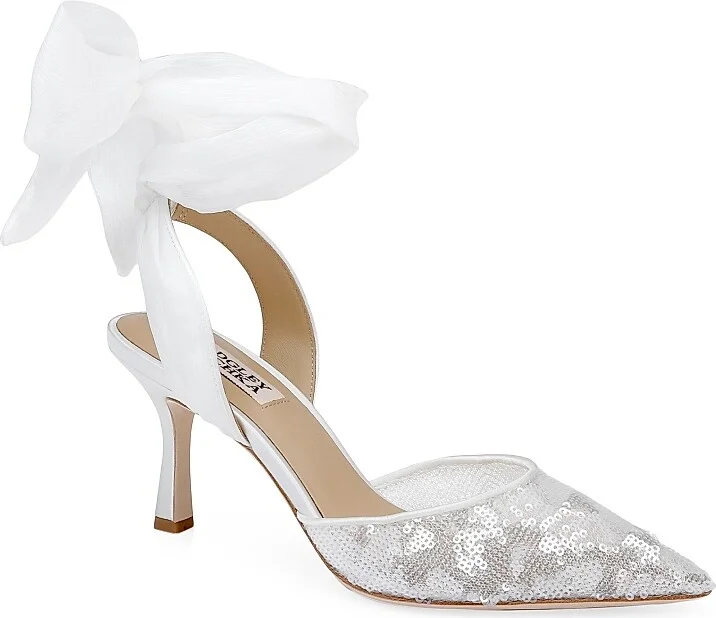 Women's Blaze 75MM Sequined Stiletto-Heel Pumps - White Sequins - Size 5 - Image 2