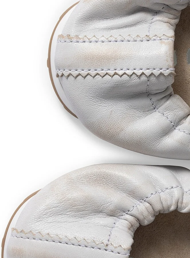 Women's Bleached Nappa Leather Ballerinas - White - Size 4.5 - Image 3
