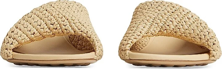 Women's Blink 50MM Woven Raffia & Leather Twist Mules - Natural - Size 6 - Image 2