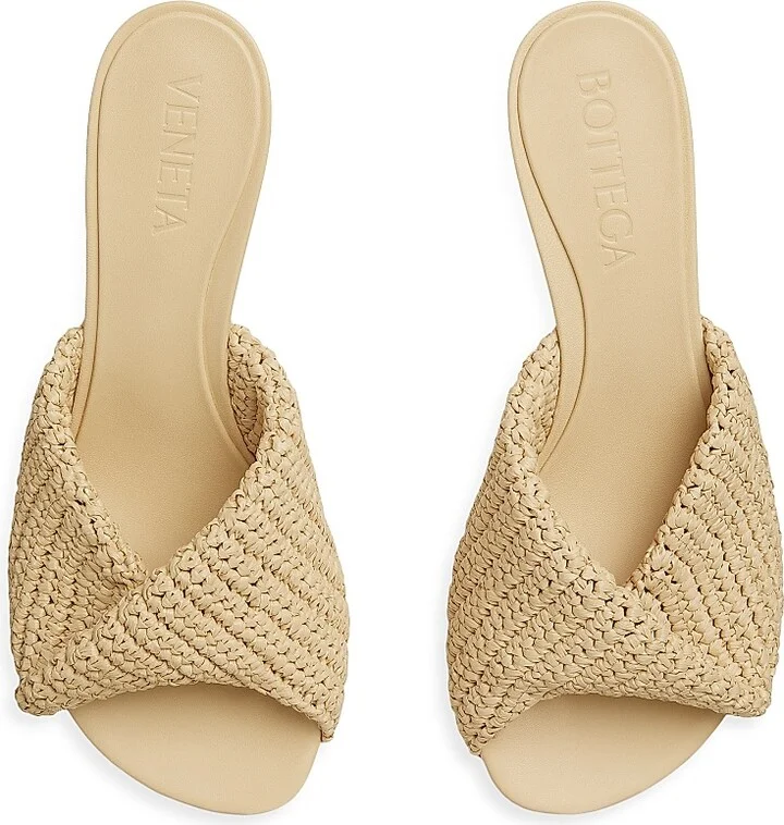 Women's Blink 50MM Woven Raffia & Leather Twist Mules - Natural - Size 6 - Image 4