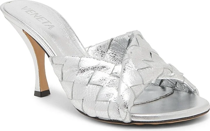 Women's Blink 80MM Metallic Intrecciato Leather Sandals - Gold - Size 5 - Image 7