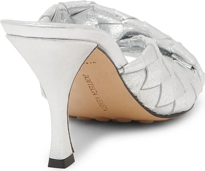 Women's Blink 80MM Metallic Intrecciato Leather Sandals - Gold - Size 5 - Image 8