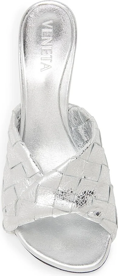 Women's Blink 80MM Metallic Intrecciato Leather Sandals - Gold - Size 5 - Image 9