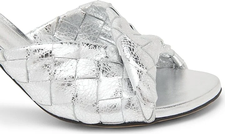 Women's Blink 80MM Metallic Intrecciato Leather Sandals - Gold - Size 5 - Image 10