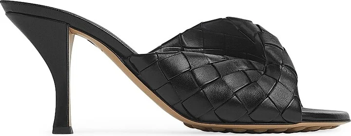 Women's Blink 90MM Intrecciato Leather Mules - Black - Size 6