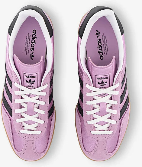 Womens Bliss Lilac Black Metall Gazelle Indoor Leather Low-Top Trainers Eur 41.5 / 8.5 Uk Women - Image 2