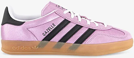 Womens Bliss Lilac Black Metall Gazelle Indoor Leather Low-Top Trainers Eur 41.5 / 8.5 Uk Women